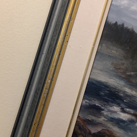 Oil painting Pat Beste Water landscape framed - Picture 6 of 8